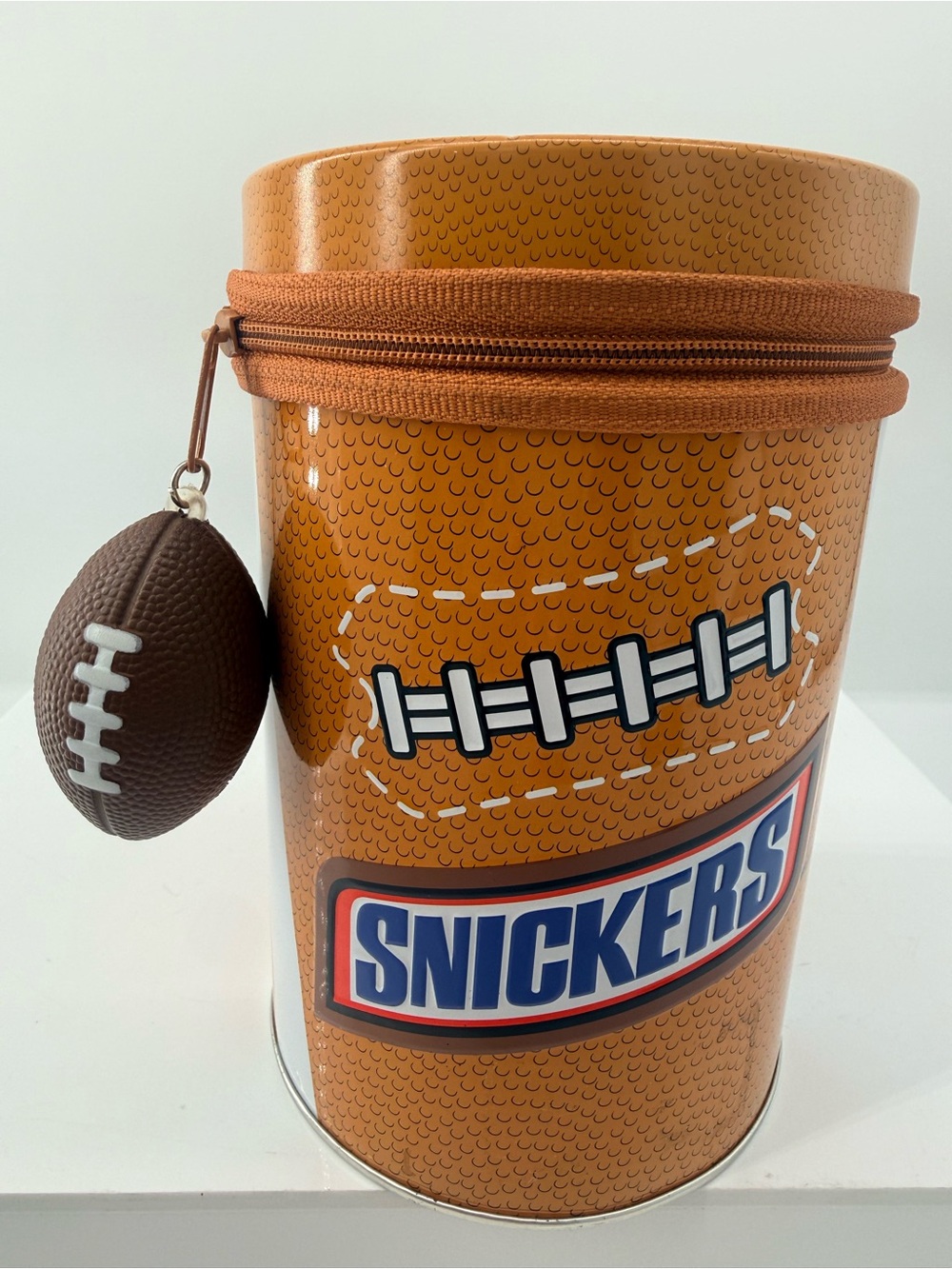Football-Themed Snack Tin - Brown